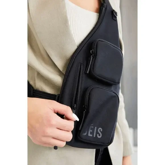 NWT BEIS Survival Sling Bag in Black - Picture 6 of 8